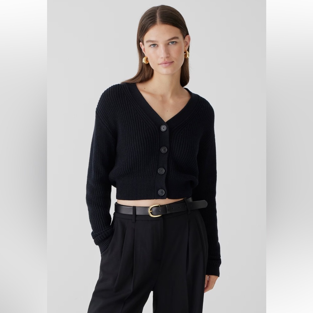 NWT J.Crew Cotton-blend cropped V-neck cardigan sweater